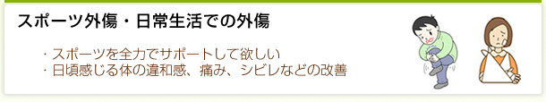 スポート外傷・交通事故の治療